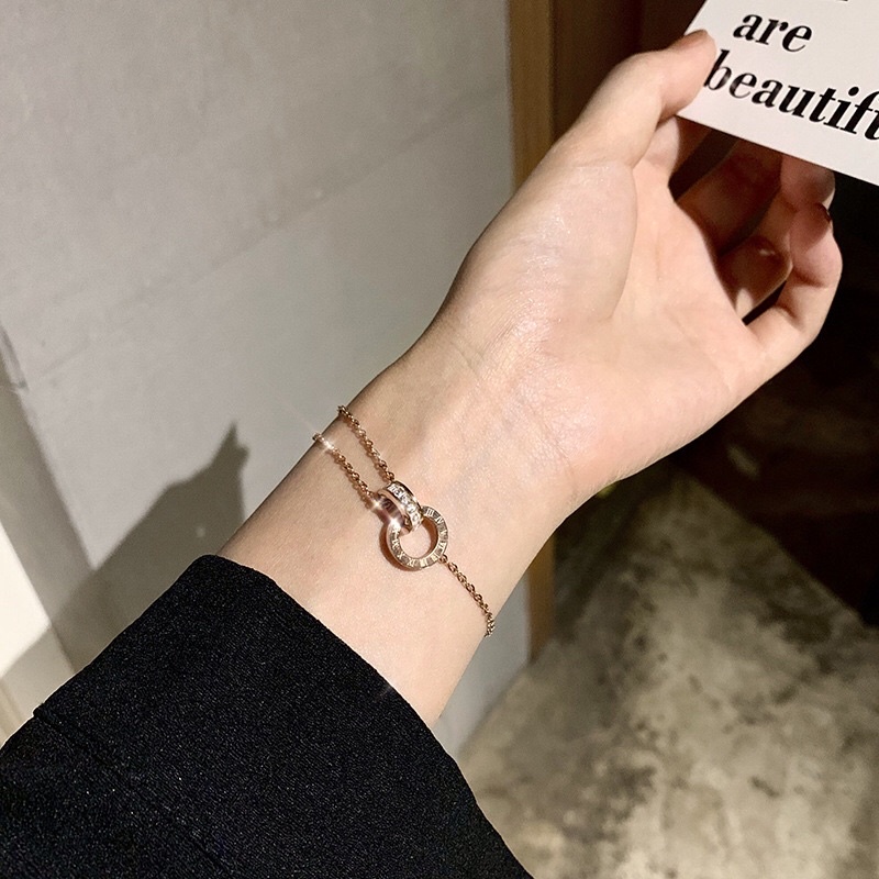 Gelang Tangan Titanium Diamond Trending Fashion Korea Style Vintage