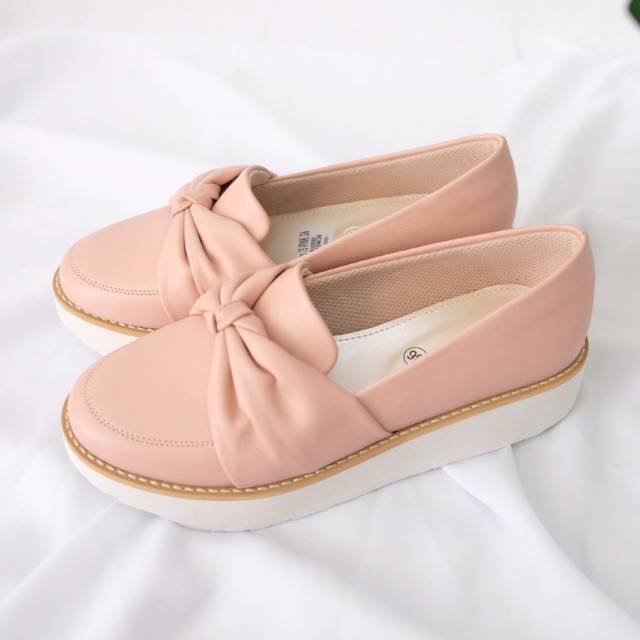 [SIAP KIRIM] BRShoes75 Pink Sepatu Wedges Casual Wanita