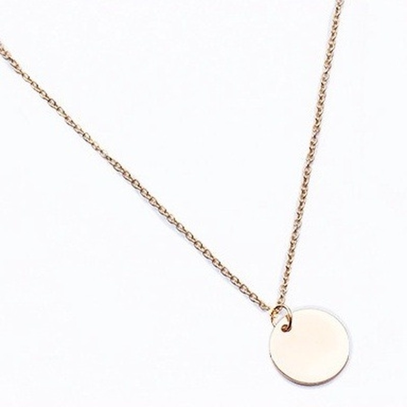 Simple and versatile small round piece thin chain temperament clavicle chain 210807