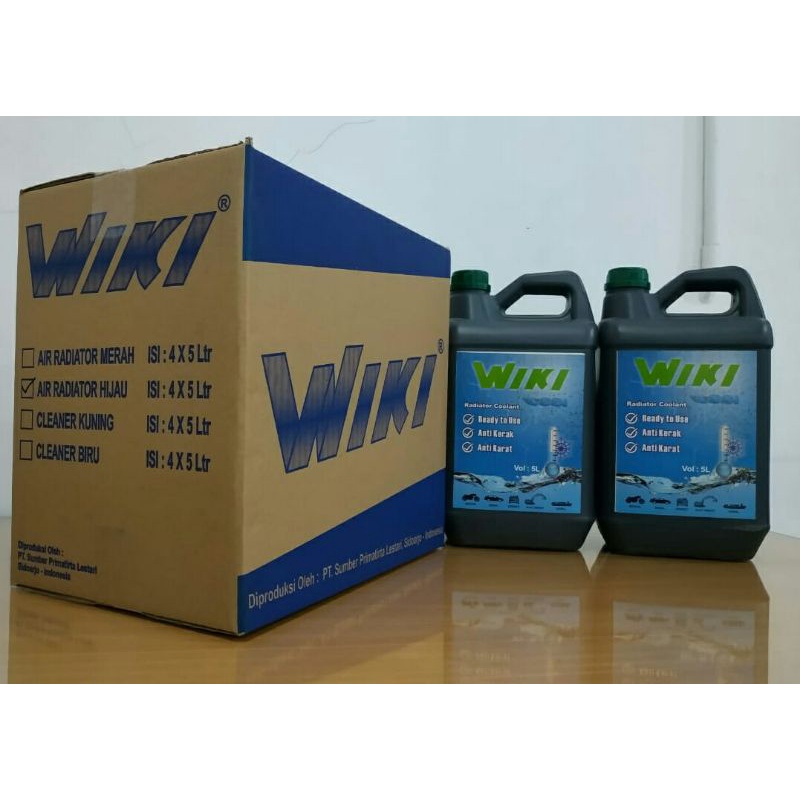 Air radiator 5liter wiki / radiator coolant 5000ml wiki / hijau / air radiator motor / mobil