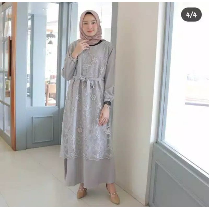 gamis brokat Abu