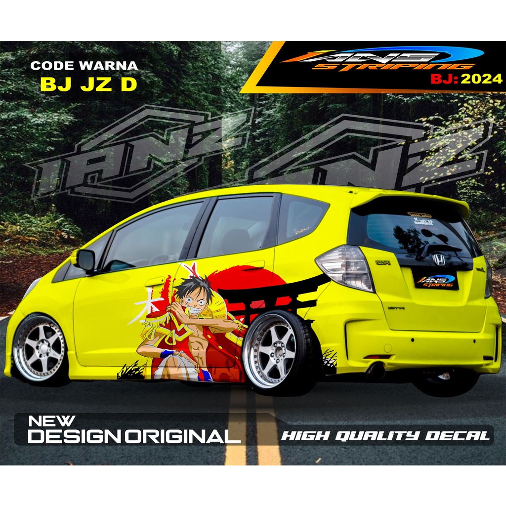 DECAL STICKER  MOBIL HONDA JAZZ BRIO AGYA AYLA / VARIASI STICKER BODY SAMPING MOBIL BRIO MOBIL JAZZ / STIKER MOBIL