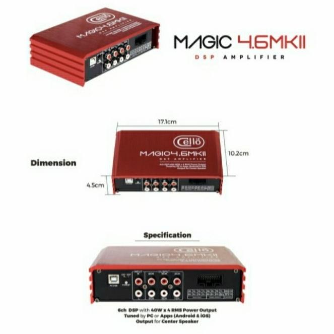 DSP Cello Magic 4.6MKII DSP Amplifier 6 Channel .
