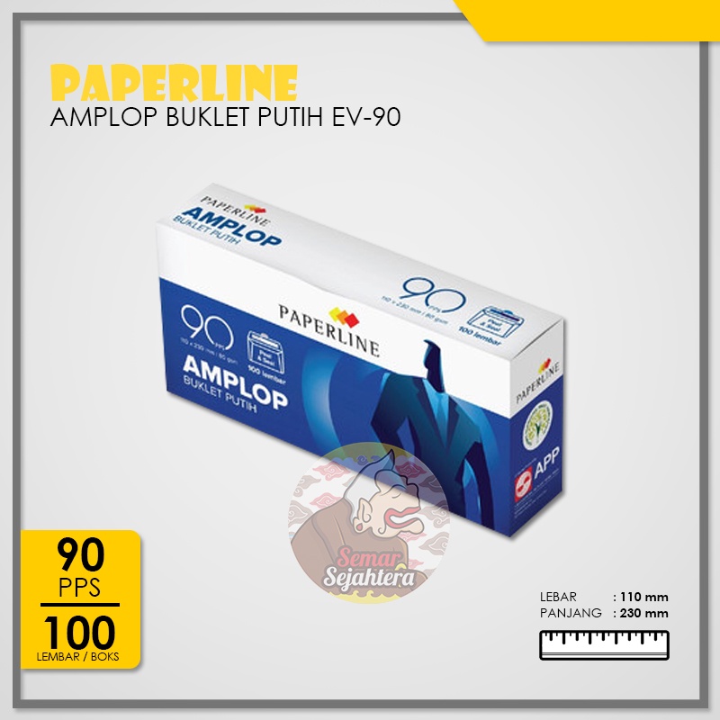 

[PAK] AMPLOP PUTIH POLOS PAPERLINE EV-90 (100 LEMBAR)*