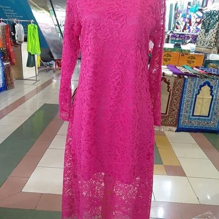 Jual Atasan Kebaya Brokat Kinanti Warna Fanta Kebaya Modern Shopee