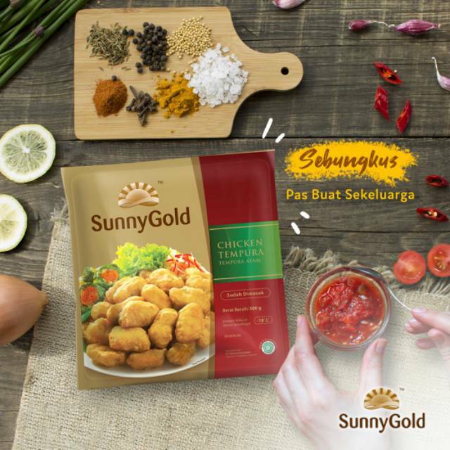 

Sunny Gold Chicken Tempura 500Gram Tempura Ayam