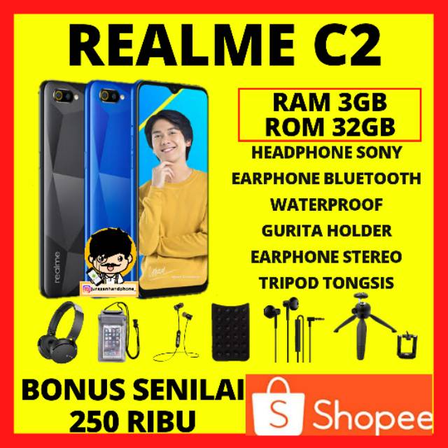 HP REALME C2 3/32 GARANSI RESMI REALME C 2 2/32 HP MURAH REALME REALMI C2 RAM 3GB INTERNAL 32GB
