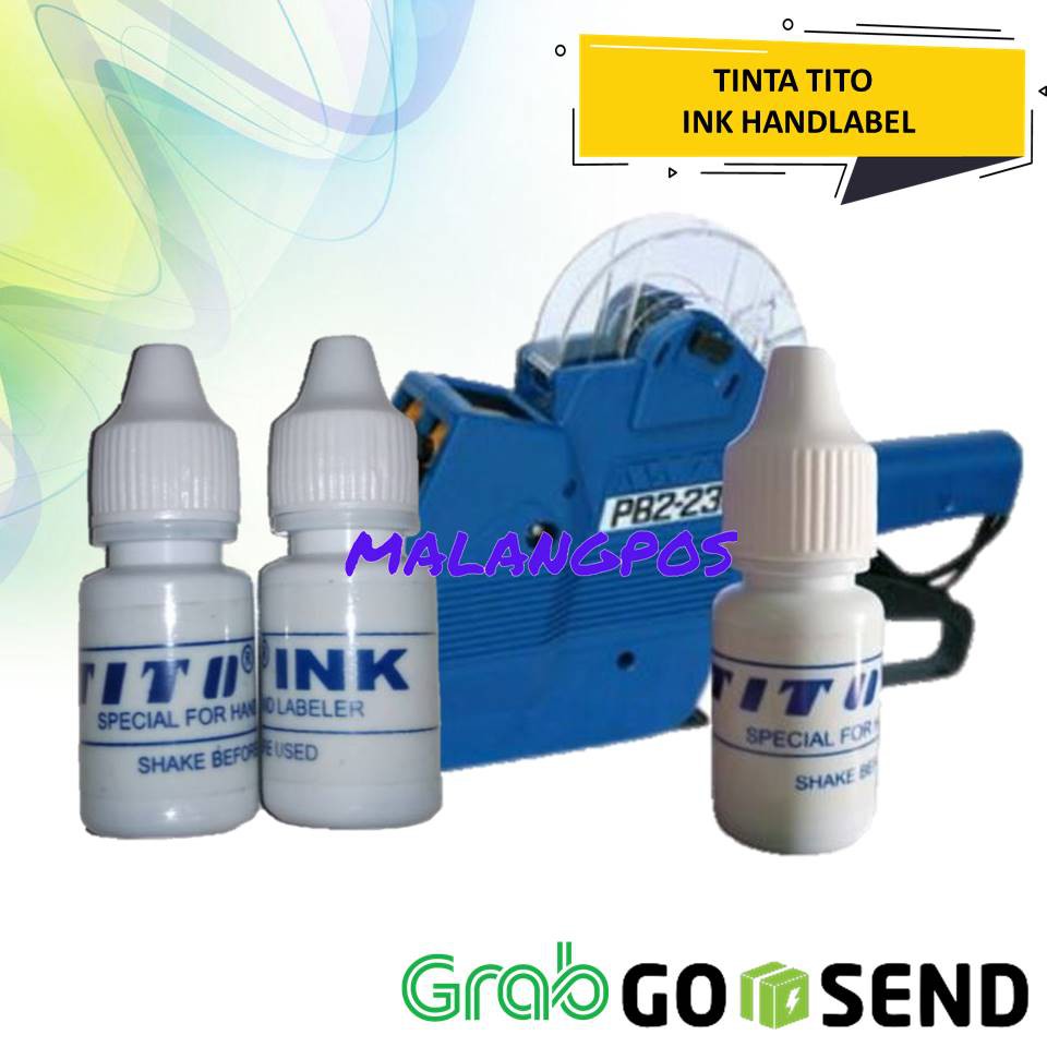 1 BOTOL TINTA MESIN HANDLABEL TINTA TITO INK HANDLABEL PRICE LABEL HARGA TEMBAKAN