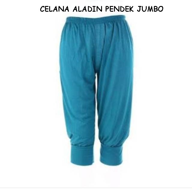 Celana Aladin 7/8 Pendek Jumbo Bahan Kaos Rayon Celana Santai Pendek Wanita Celana Dalaman Gamis