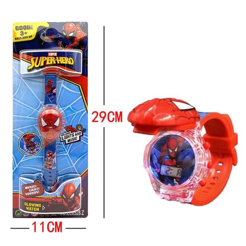 Spiderman Jam Tangan Anak Laki-laki Musik dan Lampu Terkini