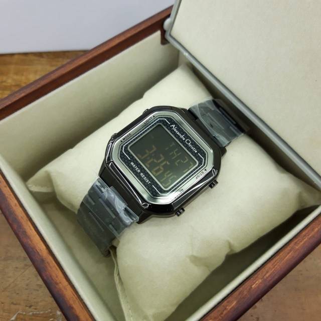 jam tangan wanita alexander cristie original ac9226 digital full black