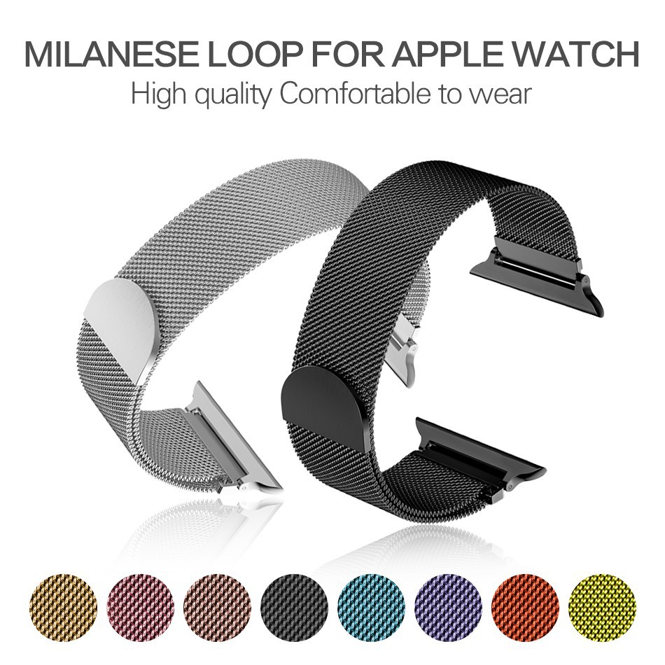 Smartwatch band 44mm 40mm Smooth Color Steel Replacement Strap for IWATCH 5 IWO 8 IWO Q99 W55