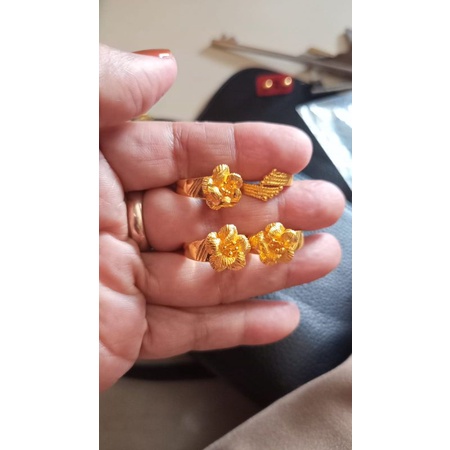 cincin mawar emas toba emas balige 24karat 5gram