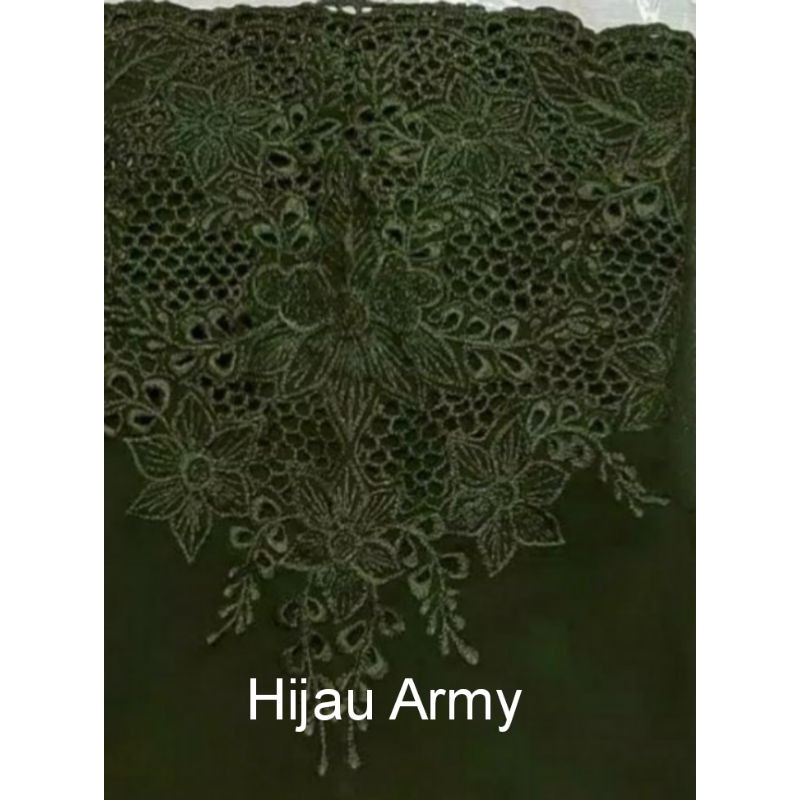 KERUDUNG YENNI WAHID//HIJAB INSTANT HOODIE.(REAL PICT)-Hijau Army