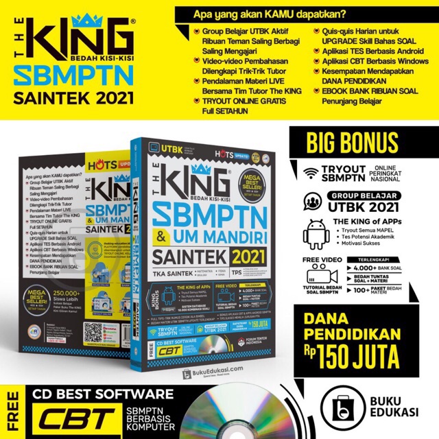 BUKU SBMPTN UTBK 2021 SAINTEK THE KING BEDAH KISI-KISI ...