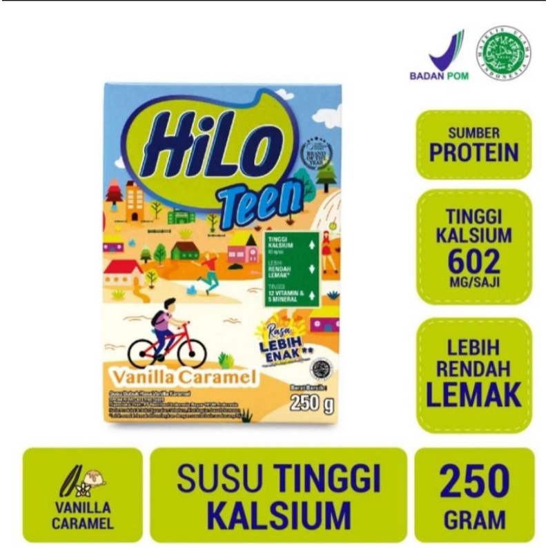 

HiLo Teen Vanilla 250g - Susu Tinggi Kalsium Lebih Rendah Lemak