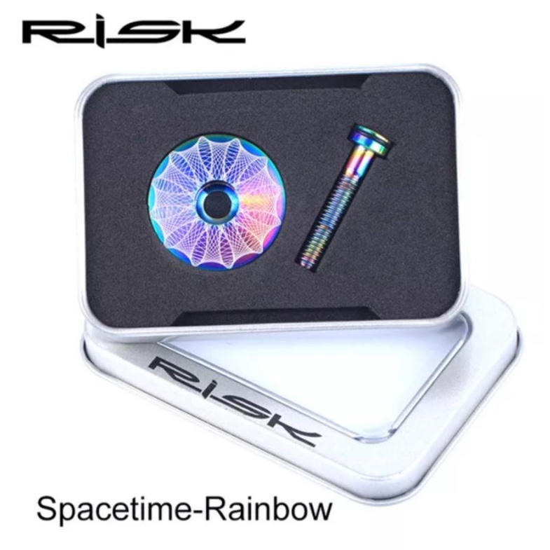 Risk Titanium Cover Stem Sepeda Top Cap Headset Stem Sepeda Colorful