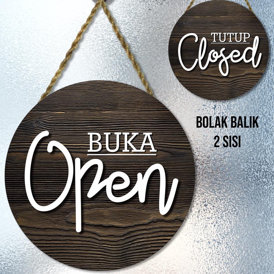 Open closed sign, papan gantungan buka tutup [CHL. 412588]