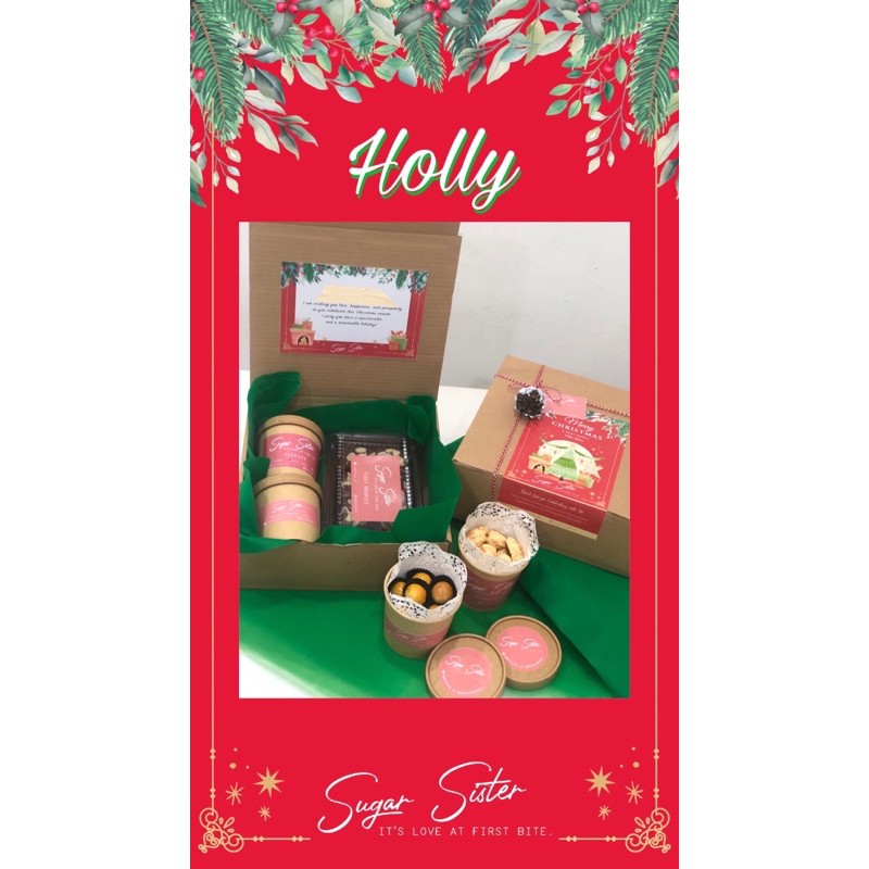 

Christmas Cookies & Brownies Hampers - Holly
