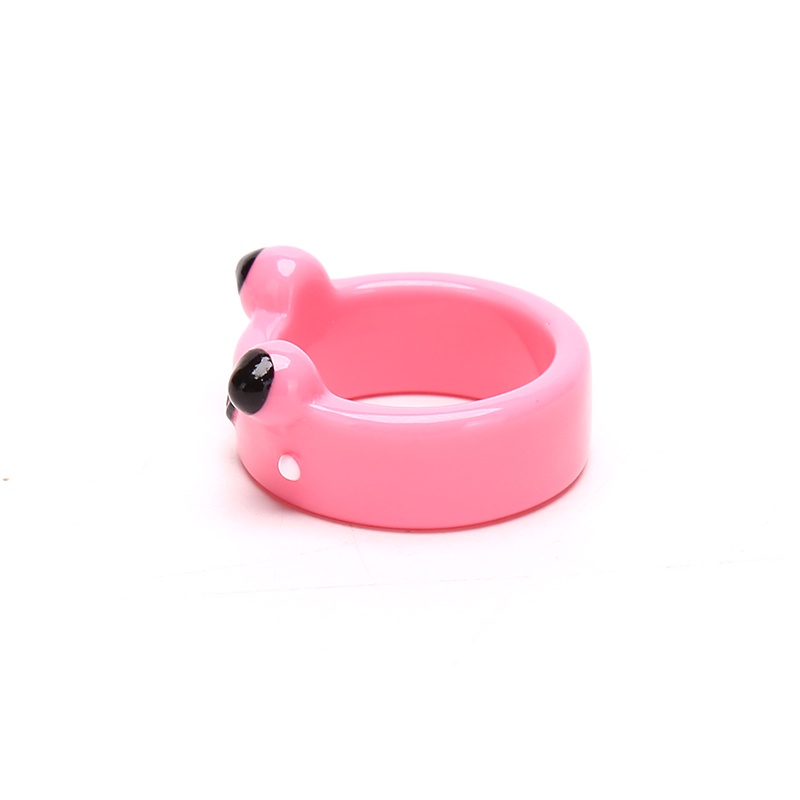 Cincin Bentuk Hewan Katak Bahan Polymer Clay Resin