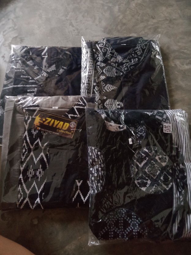 Baju Koko Kombinasi Batik Anak