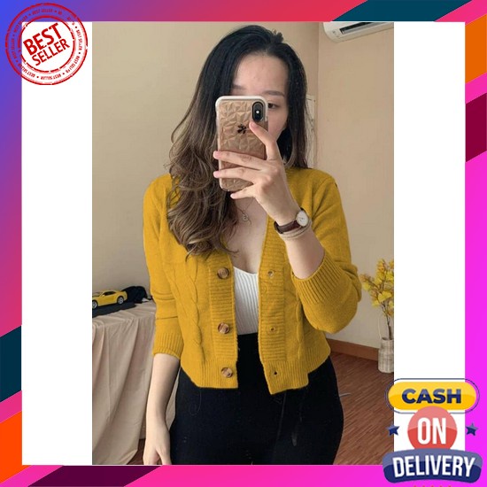 Woman Long Knit Cardigan Import Premium ( Long Cardi Rajut ) Cardigan Sersi - Outerwear Wanita - Ca