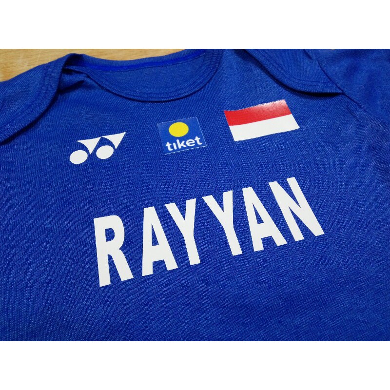 Baju Bola Bayi badminton Yonex GRATIS NAMA DEPAN Romper Bayi Jumper bayi Jersey Bayi-8