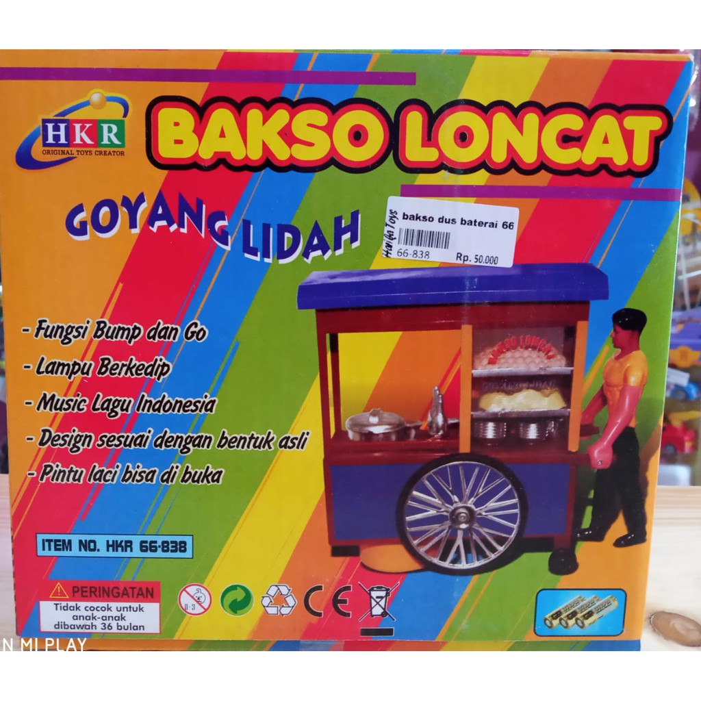 bakso loncat / mainan anak / mainan gerobak bakso