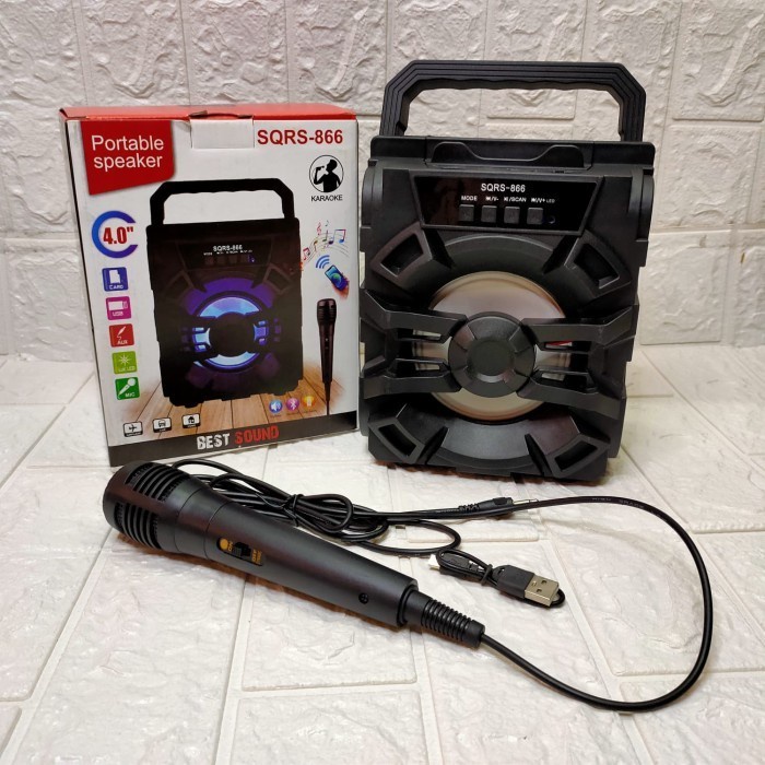 CEV Speaker Portable Bluetooth SQRS-832 Bonus Mic Karaoke
