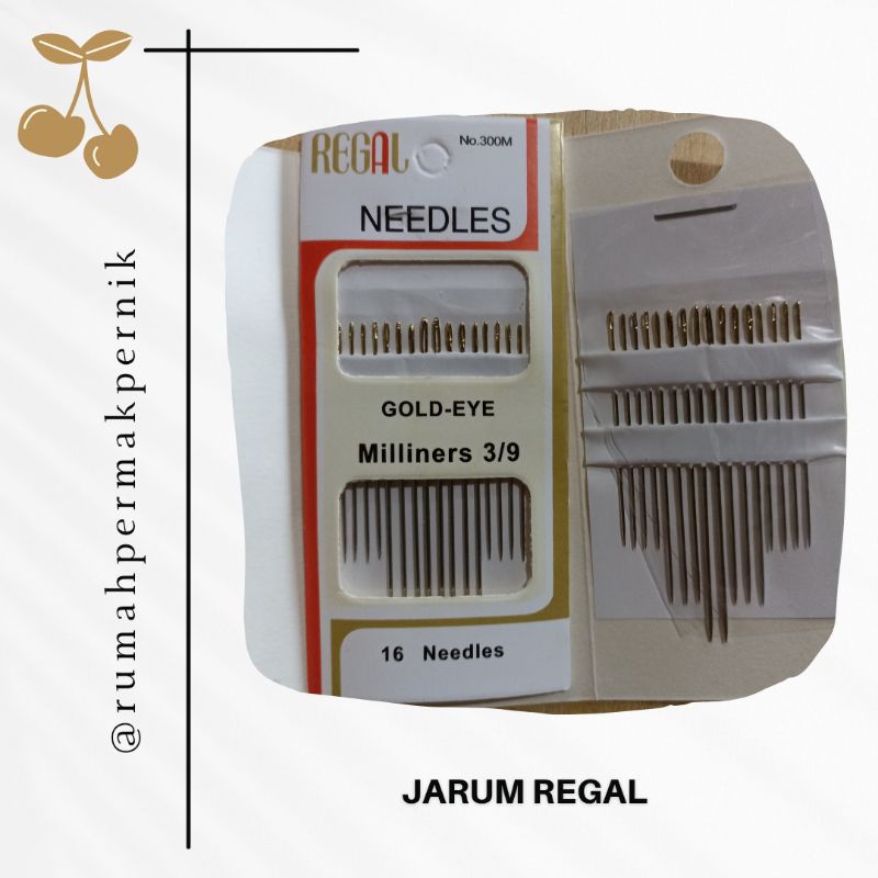 Jarum Regal/Jarum Mata Emas/Jarum Jahit Tangan