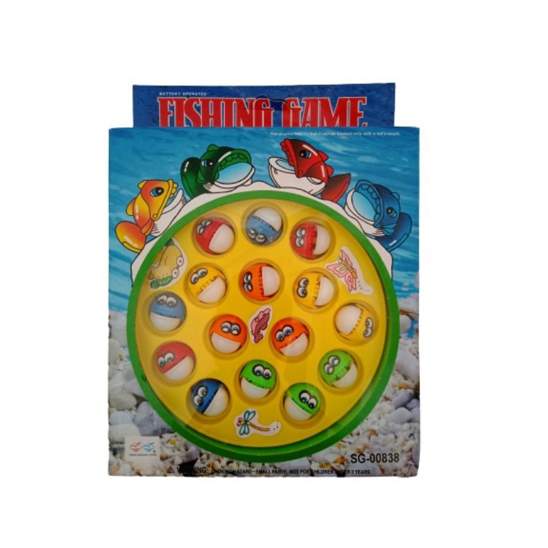 (FREE BATTERAI) Mainan anak Pancing Putar batterai / Fishing Game