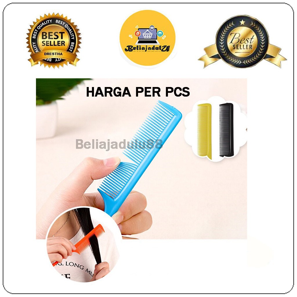 Beliajadulu88 Sisir Plastik Polos Warna Warni Murah Import / Sisir Sanggul / Sisir Sasak