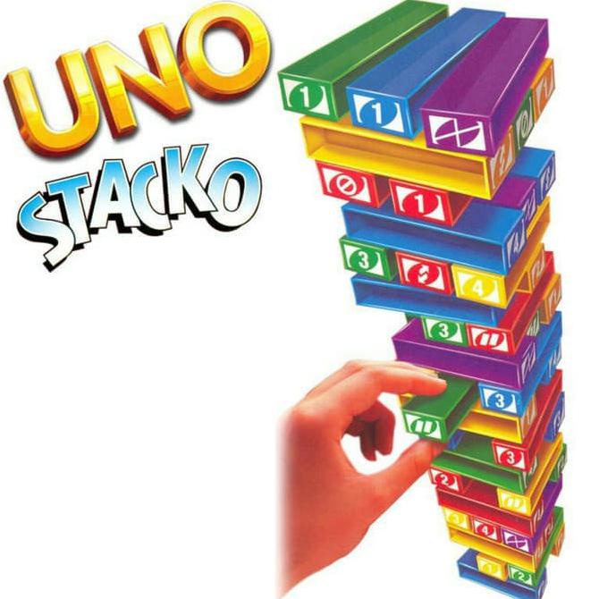 Uno Stacko / Mainan Balok Susun Tower Stacko / Board Games Uno Stacko