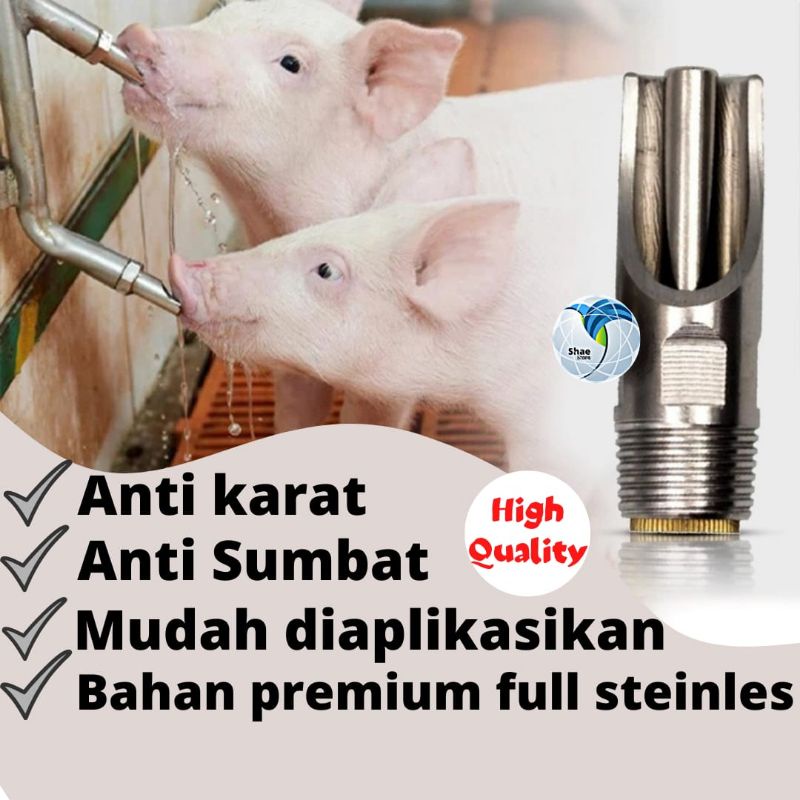 NIPEL NIPPLE BABI B3 NIPEL KAMNBING DOMBA NIPEL DRINKER OTOMATIS BAHAN STAINLESS