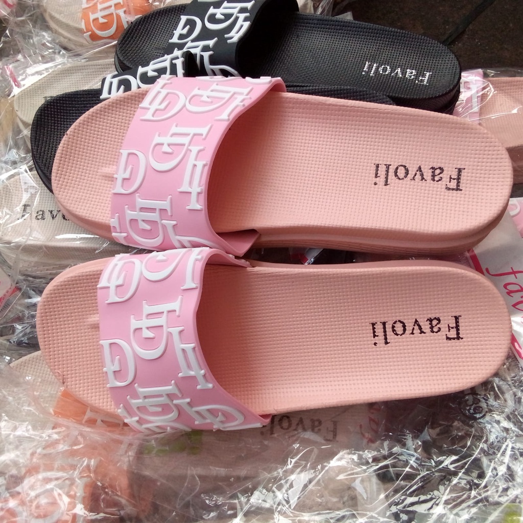 Sandal Selop Wanita Fashion Import Favoli 2353-1 size 37-40 sandal wanita simpel sehari hari kekinian