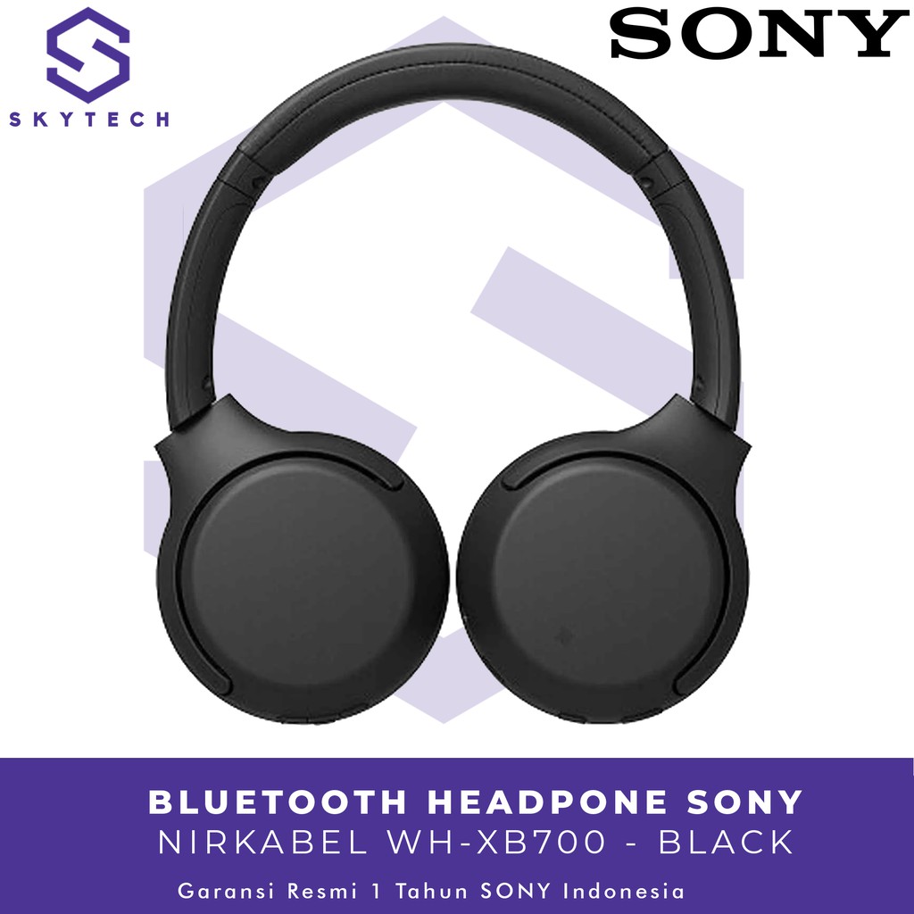 HEADSET BLUETOOTH SONY MDR WH XB700 BLACK