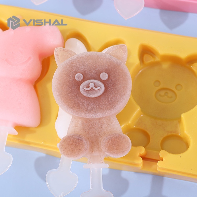 VISHAL Cetakan Ice Cream Silikon / Ice Cream Mold Dapur Cetakan Silikon Es Krim Musim Panas DIY VS-99