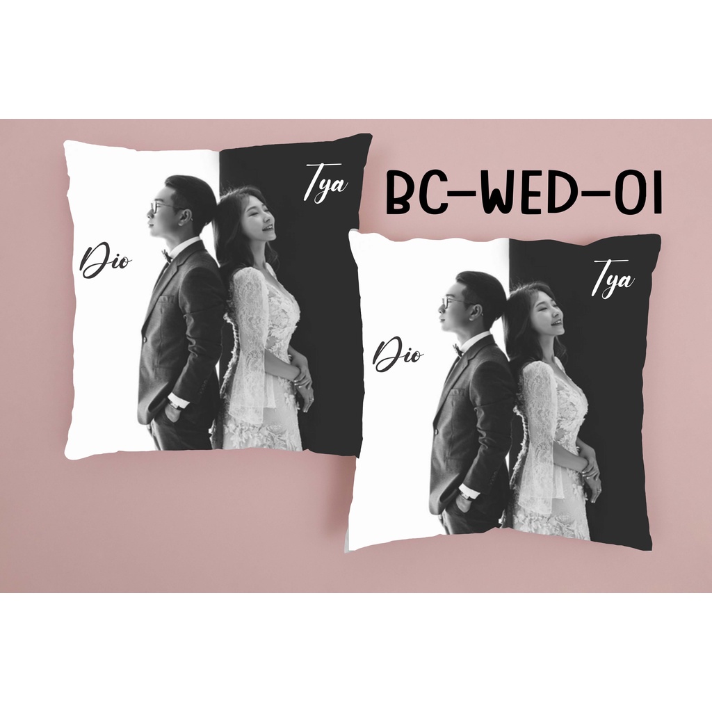 BANTAL WEDDING CUSTOM FOTO / CUSTOM BANTAL KADO PERNIKAHAN / BANTAL CUSTOM BOLAK BALIK / BANTAL FOTO