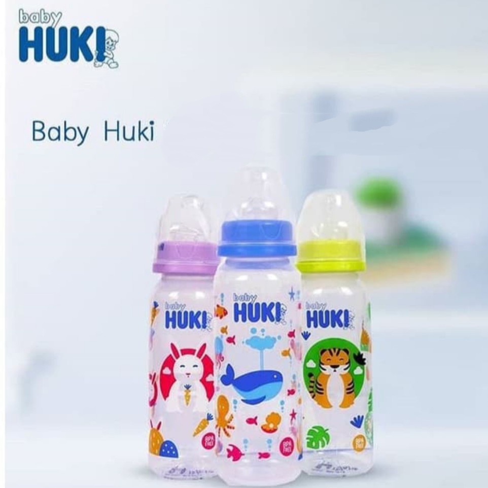 Botol Susu Karakter HUKI / Baby HUKI Orthodontic Nipple Premium PP 240ML