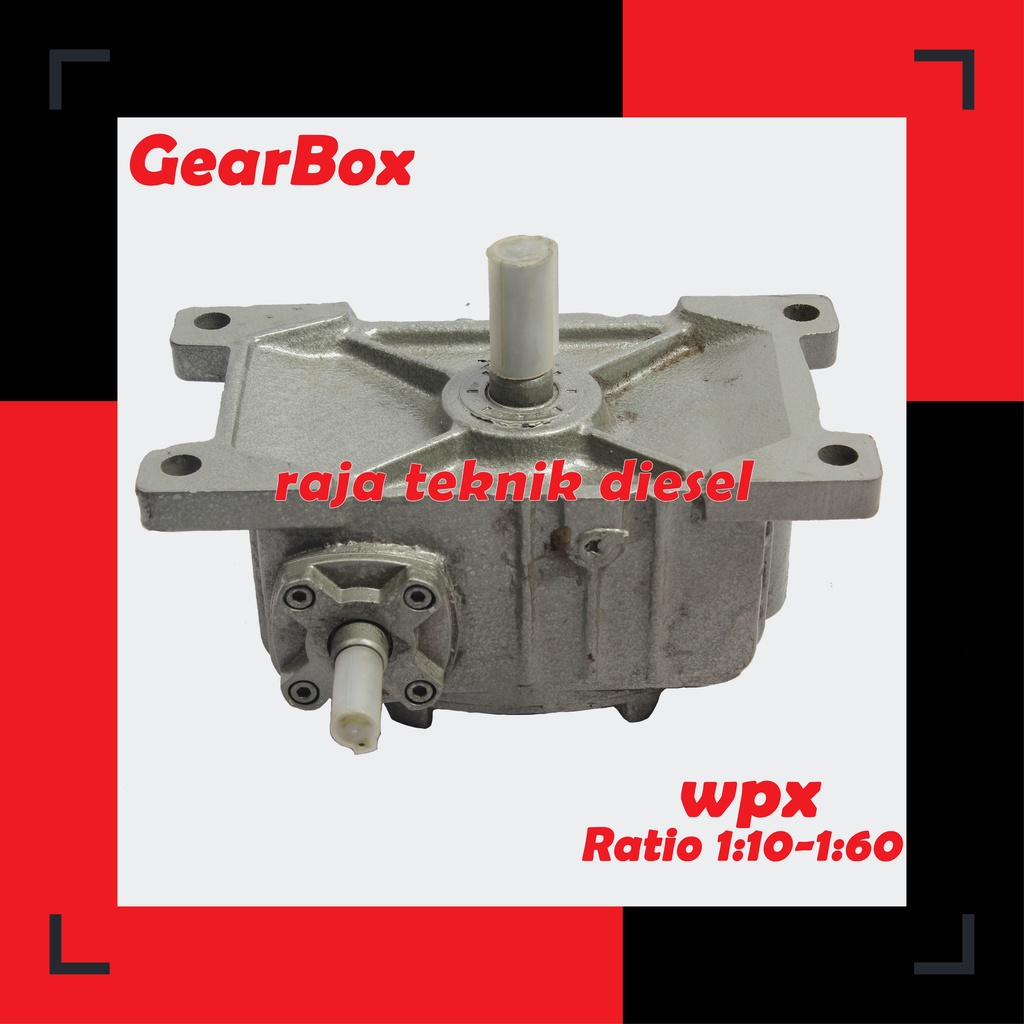 MESIN SPEED REDUCER GEAR BOX WPX 200 Ratio 1:10 - 1:60 GEARBOX