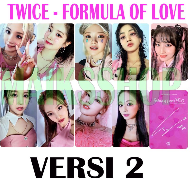 Twice Formula of Love Photocard Kpop