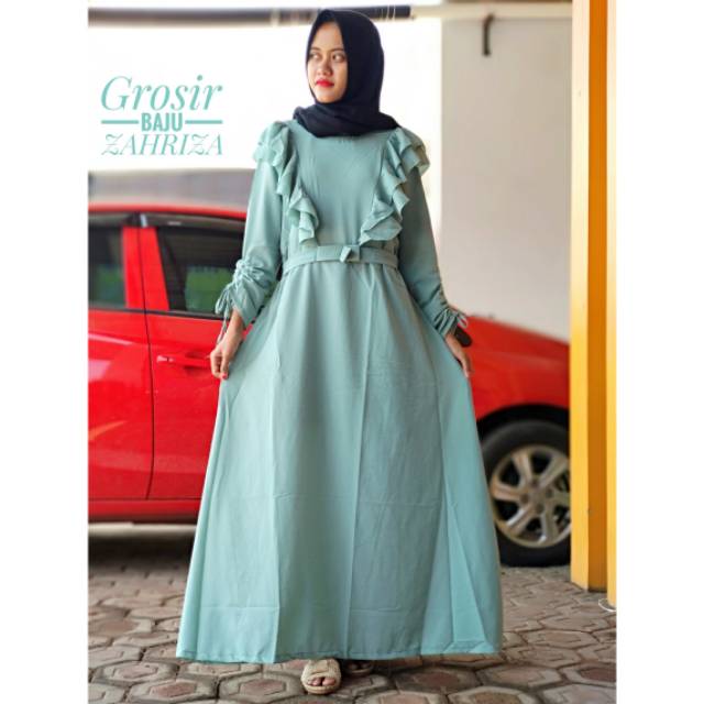 Gamis Dress Sania Bahan Bublecrepe