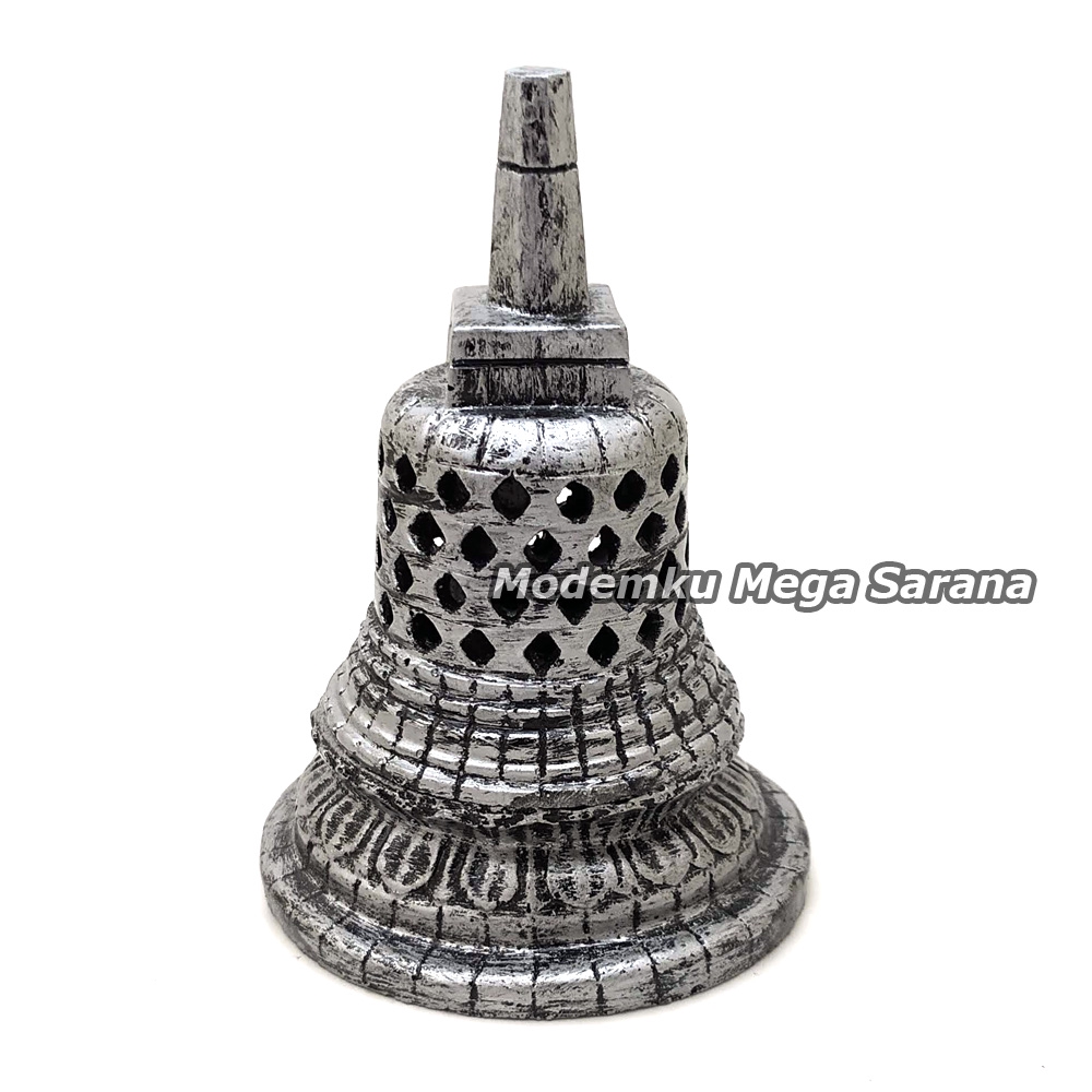 Miniatur Stupa Candi Borobudur Fiberglass 11x8x8 cm