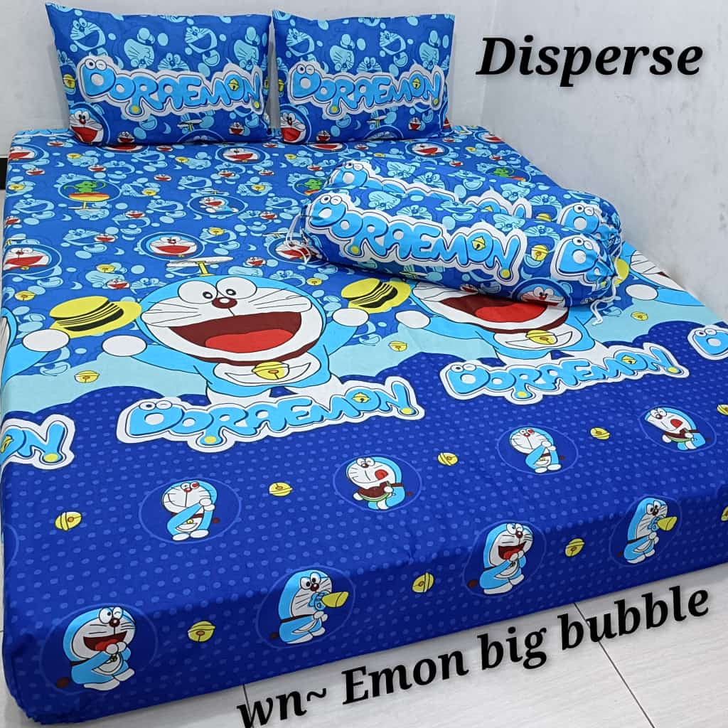 12 motif doraemon Sprei murah, sprei homemade, sprei karaker anak, sprei best seller