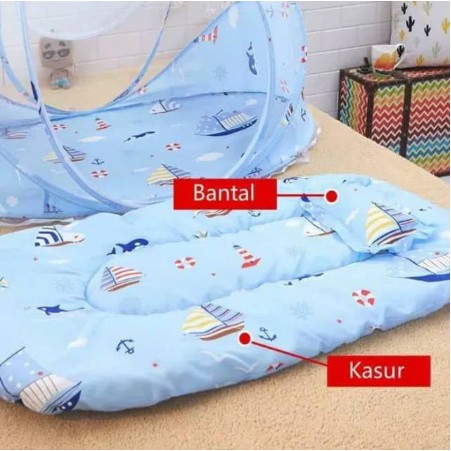 Kelambu Bayi 3IN1 Lengkap Dengan Kasur, Bantal & Musik / Baby Bed / Kasur Bayi-2