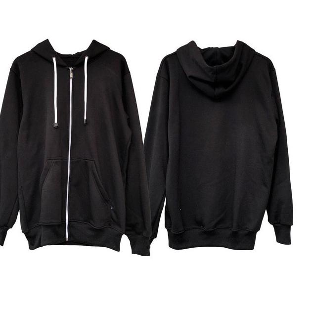 HIPNOP PRIA POLOS HOODIE ZIPPER JAKET COWOK LENGAN PANJANG DISTRO