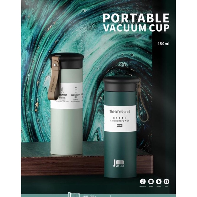 Orinoco Tumbler Botol Stainless with Leather Strap J-2249