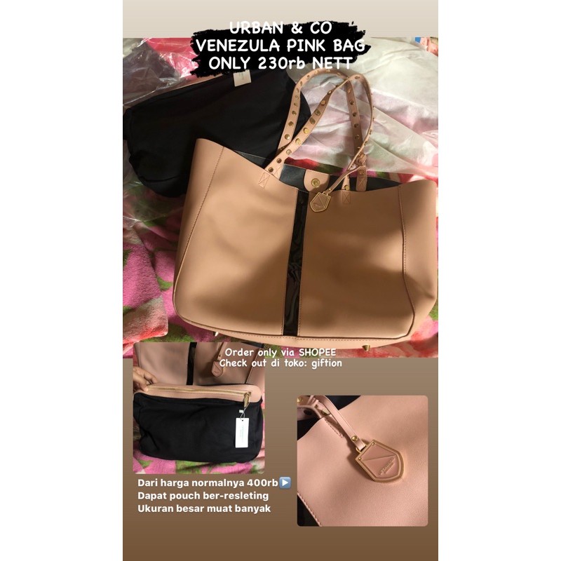 urban n co tas tote bag venezula pink