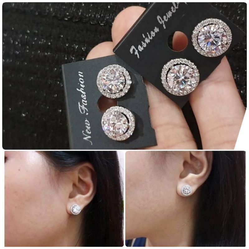 Anting Silver925 perak Mata Kilau Anti Karat anti alergi anting premium AN-28