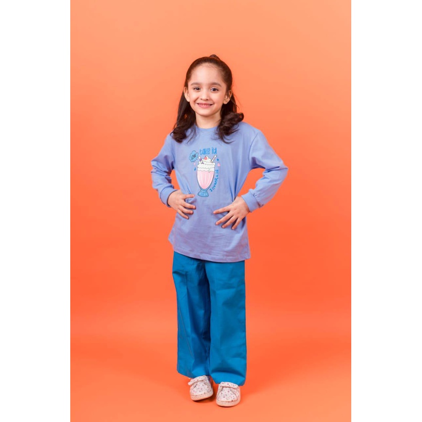 Jovanka Id Set Kulot Grily Anak Perempuan - Baju Setelan Cewek Lengan Panjang Size 2 4 6 8 10 Tahun